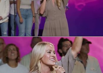 Carrie Underwood She Inhaled Deeply, Closed Her Eyes, and Then Gave a Heartfelt Recitation of God’s Goodness. She Filled the Venue With Her Powerful, Emotionally Charged Voice, and Every Note Was a Testament to Faith, Hope, and Gratitude. She Sang the Melody With Such Unadulterated Passion That the Audience’s Hands Were Raised, Their Hearts Were Lifted, and They Were Swept Away. A Wave of Respect and Applause Filled the Air by the Final Note. In Addition to Singing the Song, Carrie Had Provided a Moment of Unadulterated Spiritual Transcendence.