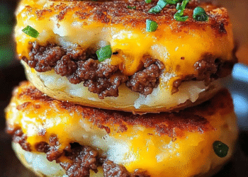 Crispy Mashed Potatoes Stuffed with Cheese & Beef: Irresistible!