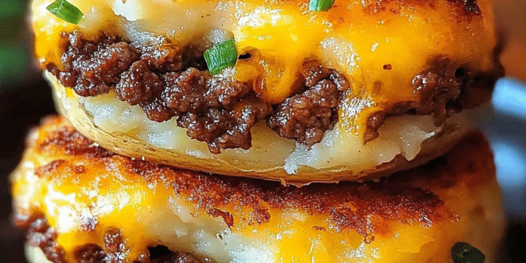 Crispy Mashed Potatoes Stuffed with Cheese & Beef: Irresistible!