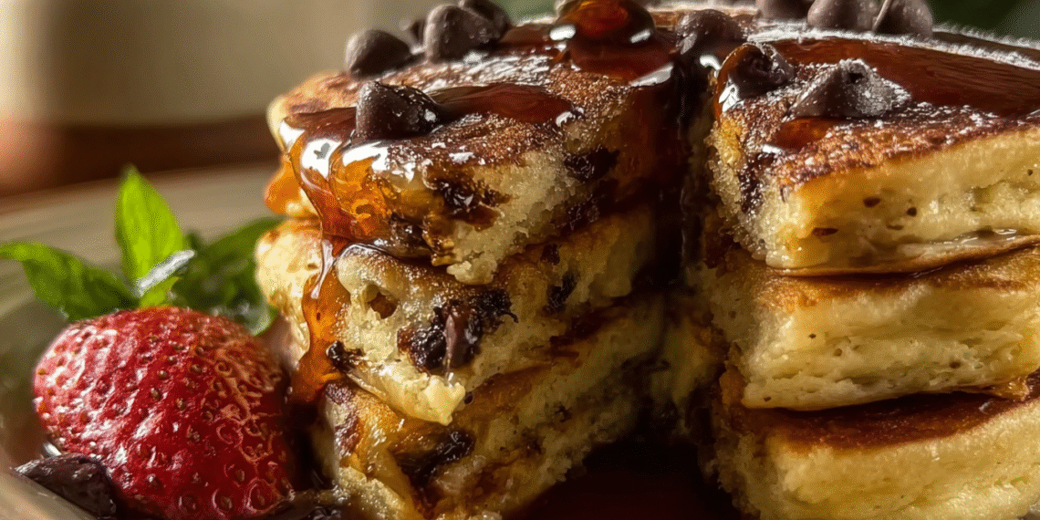 The Best High-Protein Chocolate Chip Cottage Cheese Pancakes (Easy Dessert)