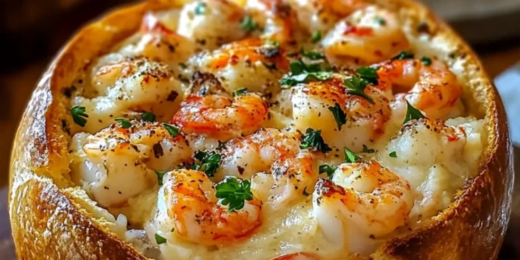 Stuffed Seafood Bread Bowl