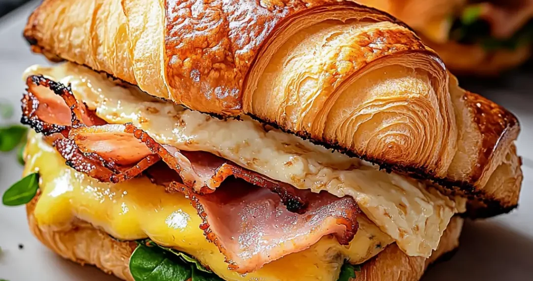 Maple Mustard Croissant Breakfast Sandwich