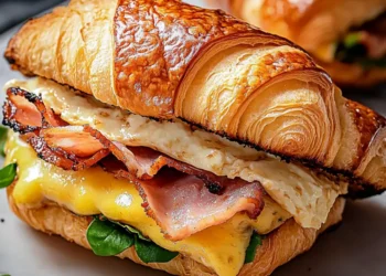 Maple Mustard Croissant Breakfast Sandwich