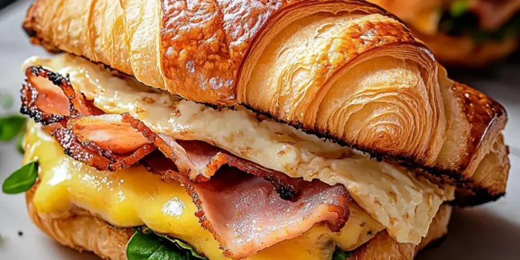 Maple Mustard Croissant Breakfast Sandwich