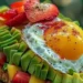 Avocado Toast with Fried Eggs & Fresh Fruit