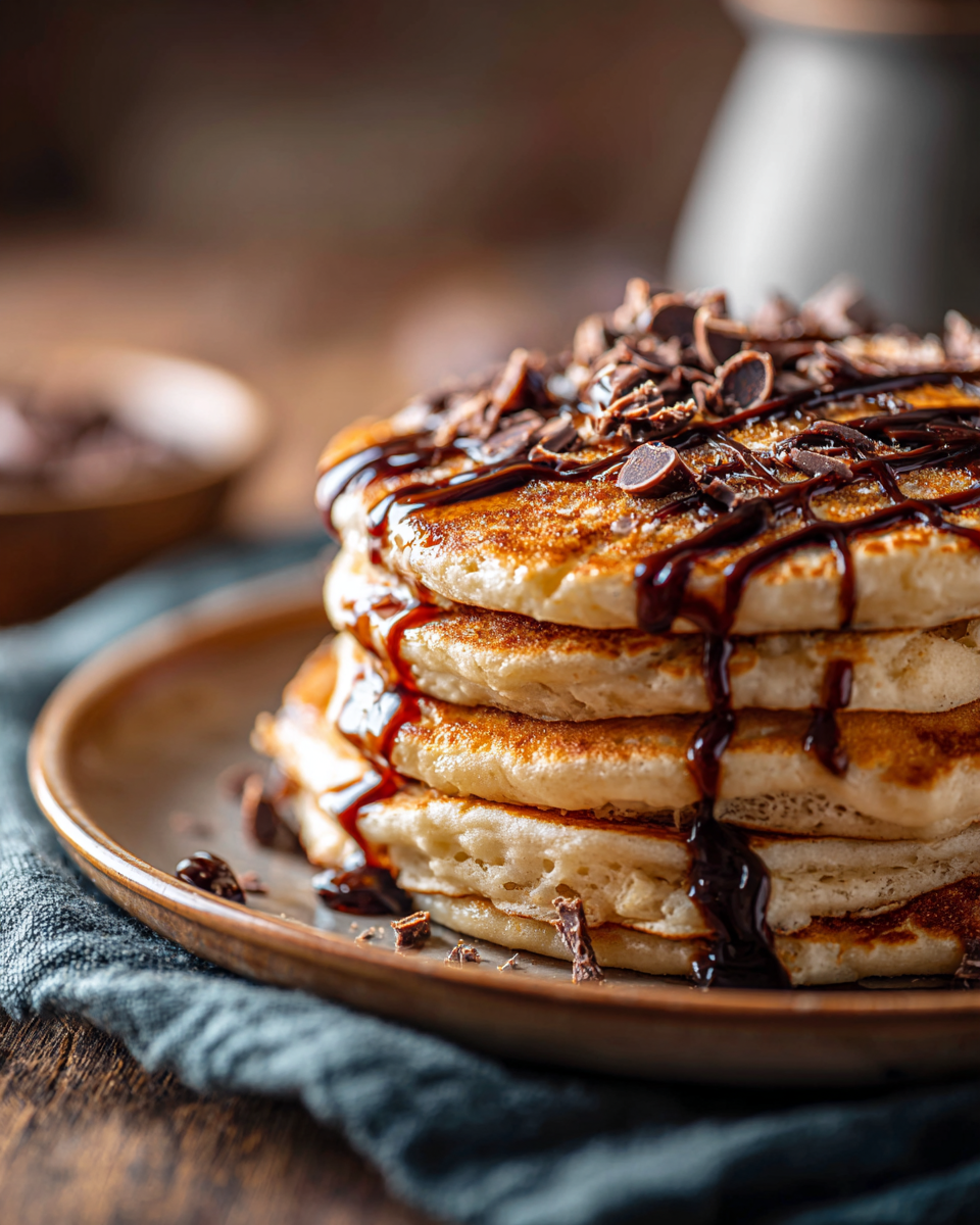 Family eating pancakes