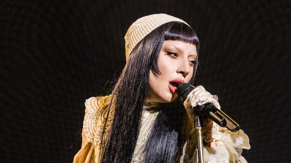 Lady Gaga Sings 'Hold My Hand' Super Bowl Tribute in Dramatic Hat