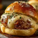 Garlic Parmesan Cheeseburger Bombs on baking tray