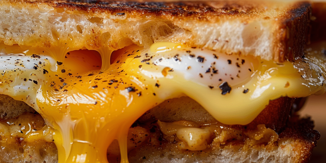 Breakfast Grilled Cheese with Eggs