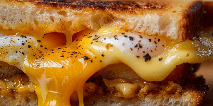 Breakfast Grilled Cheese with Eggs