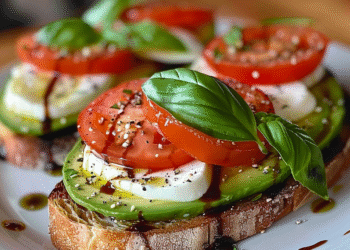 Avocado Caprese Toast