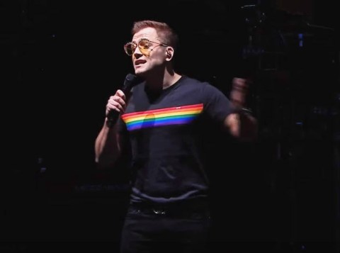 Taron Egerton wears pride shirt as he duets Your Song with Elton John | Metro News