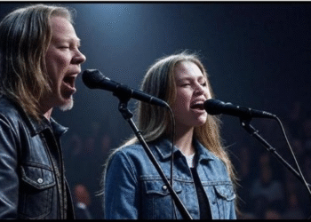 Metallica’s James Hetfield traded his thunderous roar for a tender whisper, joining his daughter Cali for a breathtaking acoustic rendition of Adele’s “Crazy For You.” As Cali’s angelic voice soared, James’ soft harmonies wrapped around her like a warm embrace. In the audience, Adele herself stood and shouted, “THIS IS BLOODY BEAUTIFUL!” It wasn’t just music — it was a father’s love, laid bare for the world to see.