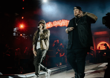 “I’ve never shed a tear to a rap track — until tonight.” That was the stunned reaction echoing across social media as Eminem and Jelly Roll unleashed their surprise collaboration Devil Is a Liar. What hit the crowd wasn’t just music — it was survival poured into a microphone. Eminem’s razor-edged verses cut deep, Jelly Roll’s gravel-soaked chorus lifted broken souls, and the arena fell silent before erupting in tears. Even Rihanna, seated quietly in the audience, was caught on camera wiping her face, overwhelmed by the raw truth spilling off the stage. This wasn’t a performance — it was a confession on fire. And when Eminem tweeted moments later, “This is for the ones still fighting,” the world understood: this track isn’t just art. It’s a lifeline.